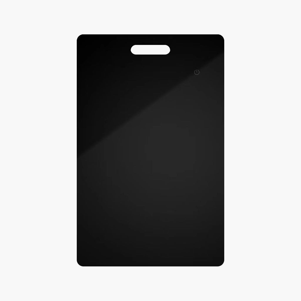 TrackTag slim card tracker shown inside a wallet