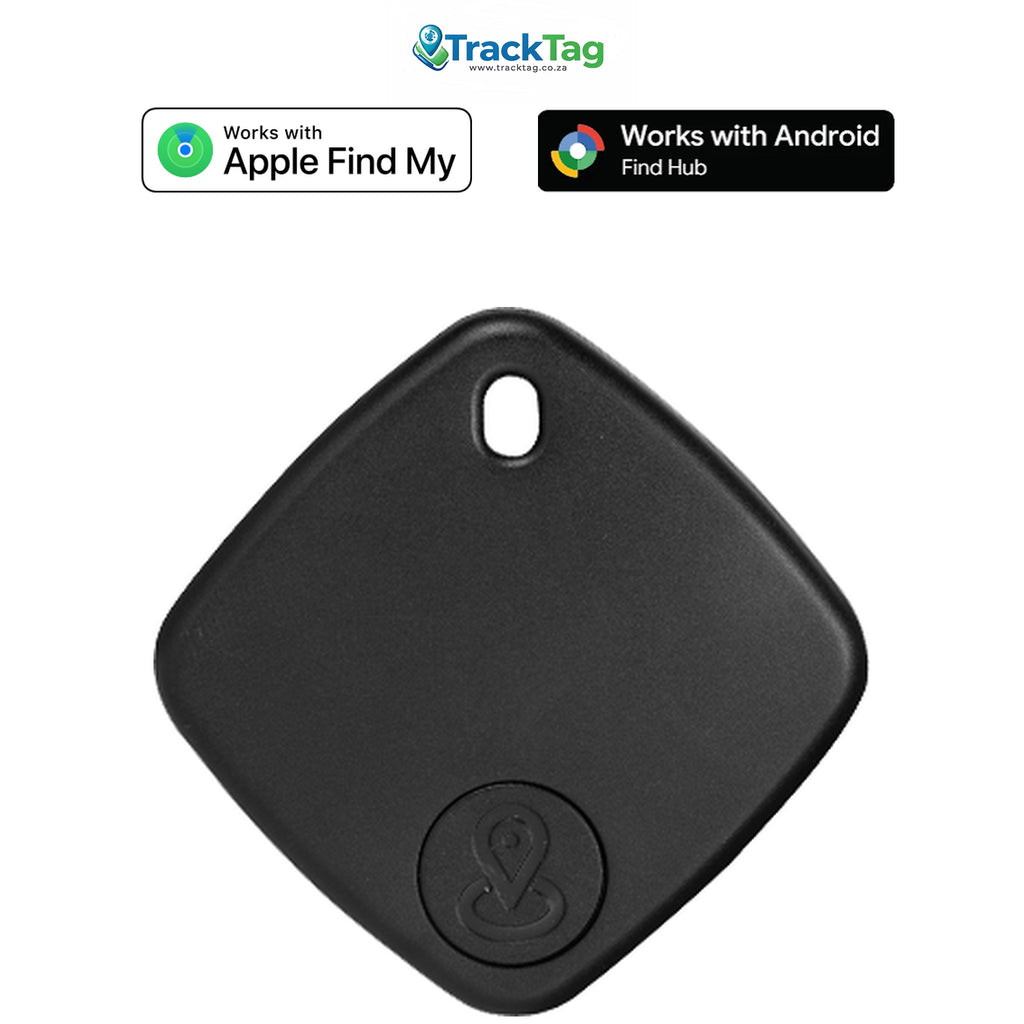 TrackTag dual tracker tag for Apple Find My and Android Find Hub, front view