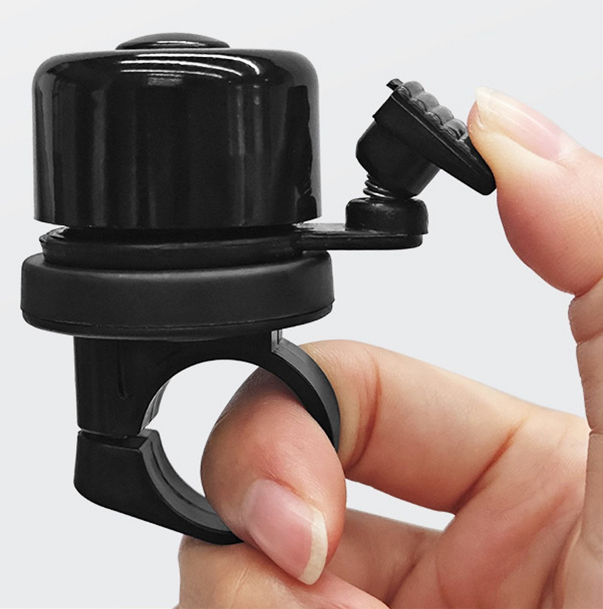 TrackTag bicycle bell tracker shown from above