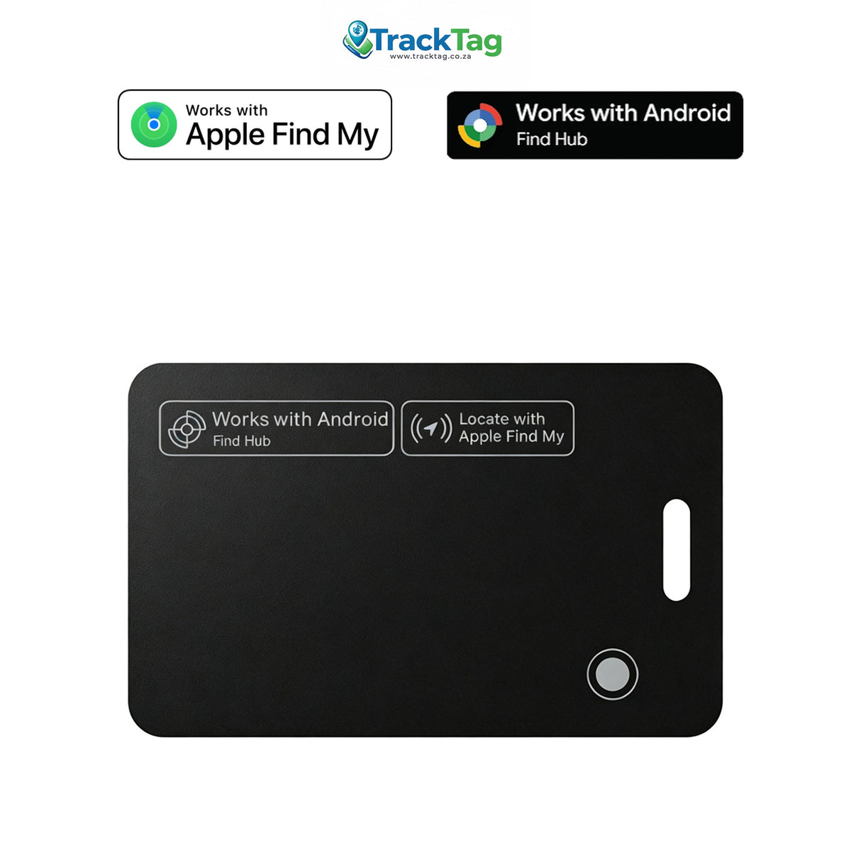 TrackTag dual smart card finder wallet tracker, front view